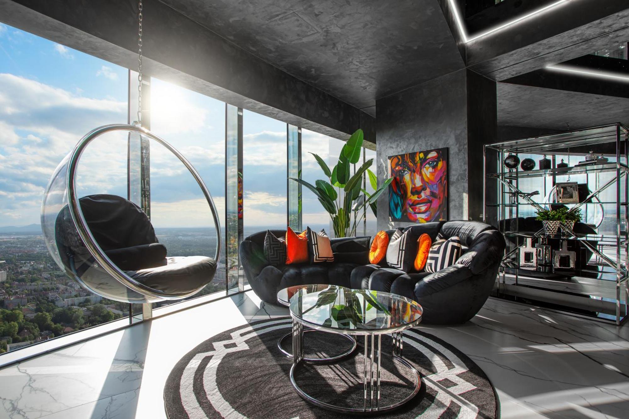 Sky Tower Z Jakuzzi Przy Oknie Breslavia